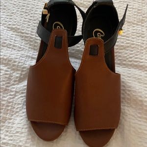 brown heels worn once